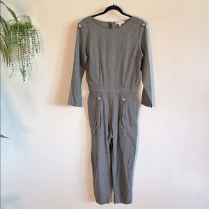 Amour Vert Organic Cotton Charcoal Jumpsuit LS One-Pc Sustainable Minimalist S